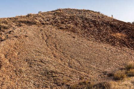 Detail of Leaf Hill, the source of many small plant fossils in Painted Hillsの写真素材