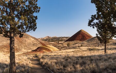 Landscape around Red Hill Trail in Painted Hills, Oregon, USA.
