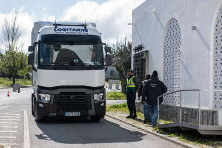 Portugal and Spain shut their border because of the risk of COVID-19のeditorial素材