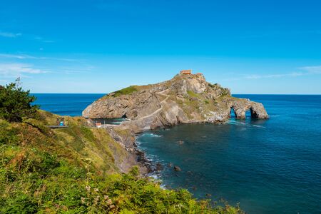 View of Gaztelugatxe in Cape Matxitxako