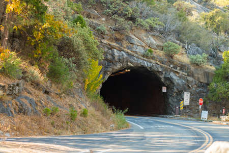 Tunnel in Yosemite National Park, California, USAの写真素材