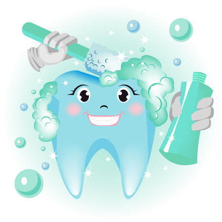 Teeth cleaningのイラスト素材