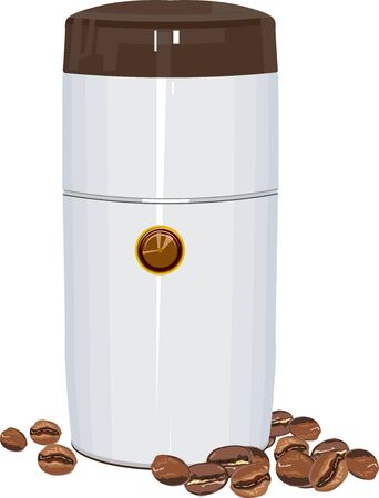 electric coffee grinder illustration in vector formatのイラスト素材