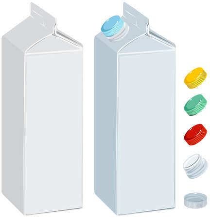 Paper pack for milk or juiceのイラスト素材