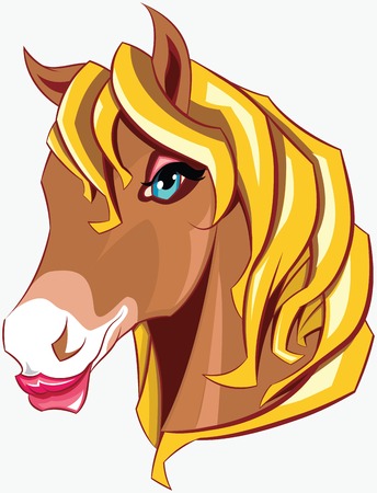 Horse head  Illustration in vector formatのイラスト素材