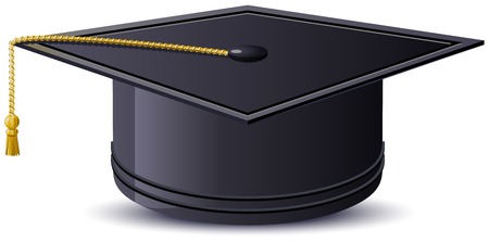 One mortarboard isolated. illustration in vector formatのイラスト素材
