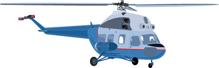 The helicopter isolated. Illustration in vector formatのイラスト素材