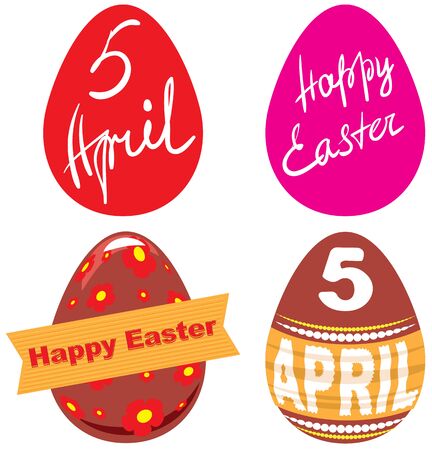 Set of Easter eggs. Illustration in vector formatのイラスト素材
