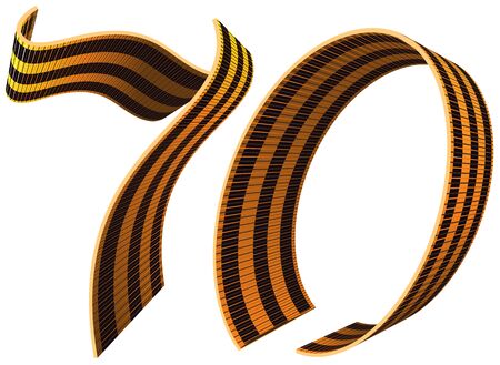 St. George ribbon. 70 years of victory in World War II. Illustration in vector formatのイラスト素材