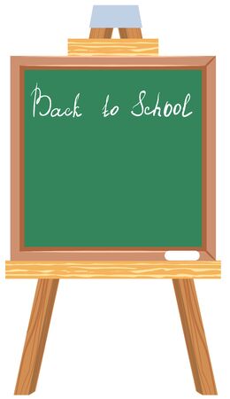 Green blackboard. Back to school. Isolated illustration in vector formatのイラスト素材