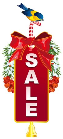 Christmas sale label. Illustration in vector formatのイラスト素材