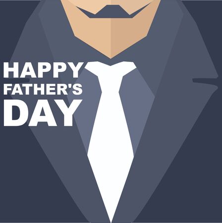Happy Fathers Day. Template greeting card. Illustration in vector formatのイラスト素材