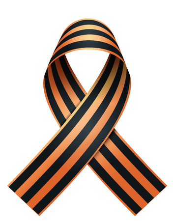 George ribbon memory symbol Russian Victory Day. Isolated on white vector illustration.のイラスト素材