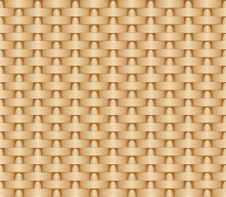 Seamless woven illustration background of straw mat. Vector patternのイラスト素材