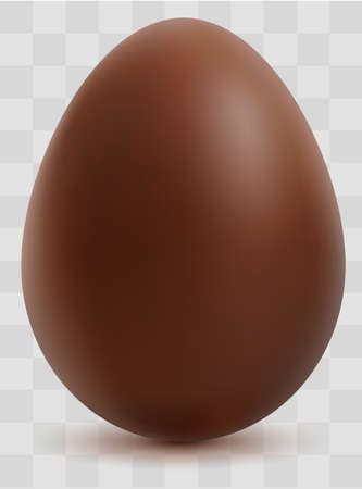 Chocolate egg on transparent background symbol Happy easter. Vector illustrationのイラスト素材
