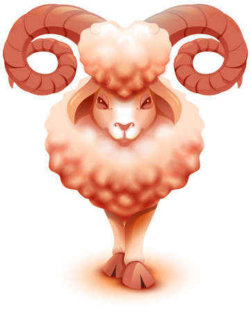 Eid al Adha Feast of Sacrifice greeting card template. Vector cartoon illustration isolated on whiteのイラスト素材