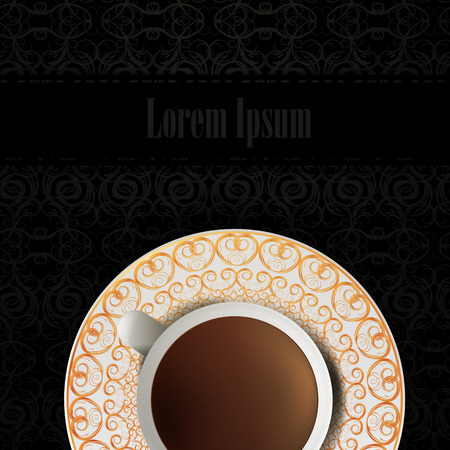 coffee on vintage backgroundのイラスト素材