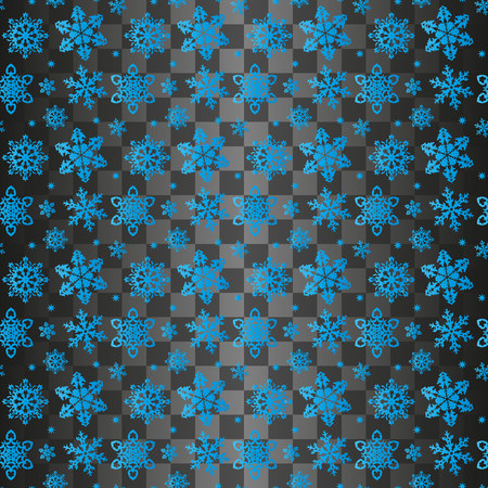 Snowflake seamless pattern on a transparent background.のイラスト素材