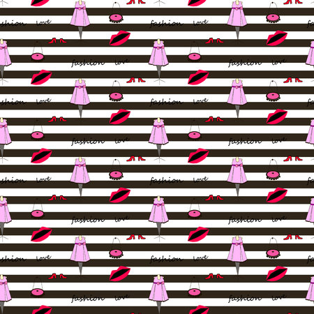 Fashion illustration. Hand sketched background.のイラスト素材