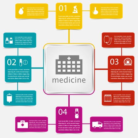 medicine infographics Vectorのイラスト素材