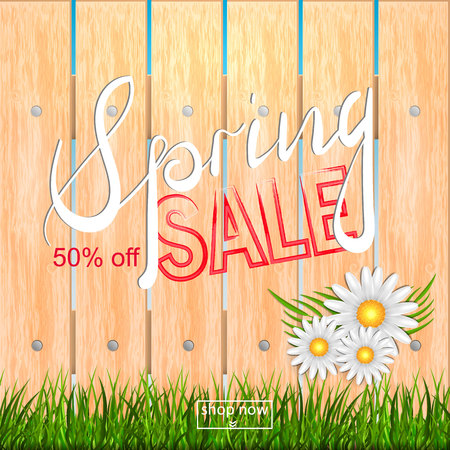 spring sale background. Vector Illustrationのイラスト素材