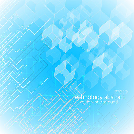 Dark abstract background. The concept of technology.のイラスト素材