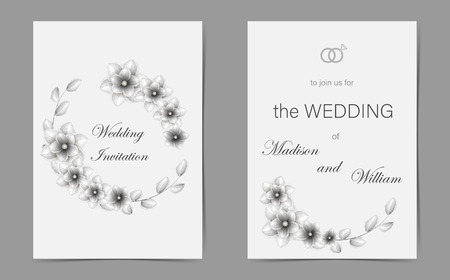 Wedding invitation. Watercolor  floral composition. Vectorのイラスト素材