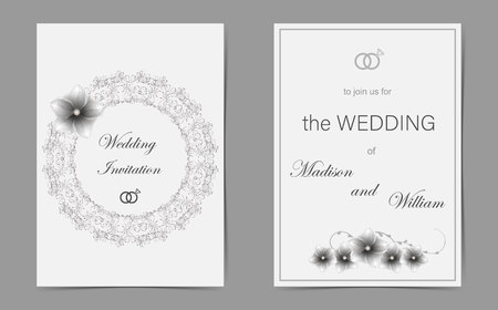 Wedding invitation. Watercolor  floral composition. Vectorのイラスト素材