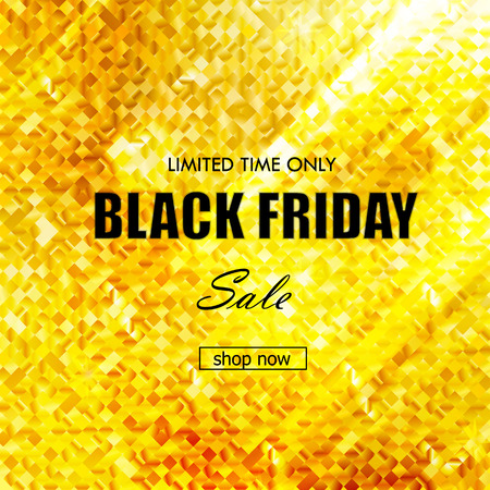 Black friday gold banner. Vectorのイラスト素材