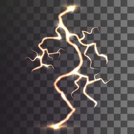 lightning on a transparent background. Vectorのイラスト素材