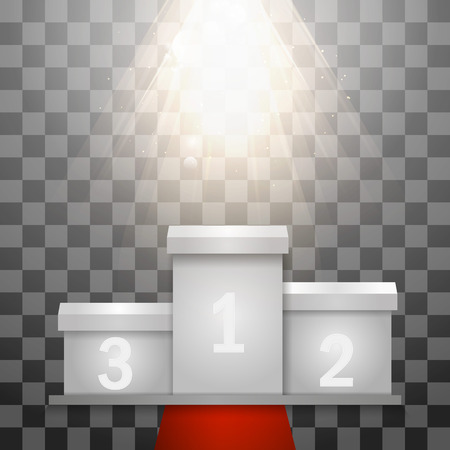 Winners podium. Pedestal. Spotlight. Vector illustration.のイラスト素材