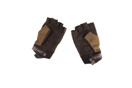 tactical military gloves without fingers olive for hand protectionの写真素材