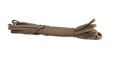 paracord isolated brown tactical, cord strong, tourist, 550の写真素材