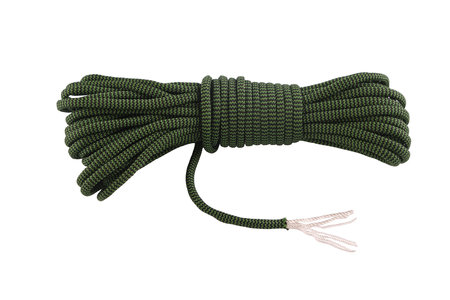 paracord isolated on white background, green tactical, cord strong, tourist, 550の写真素材