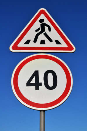 Road sign. Graphic drawing to communicate information to road users.の写真素材