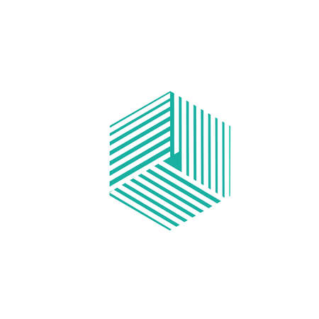 Company vector logo design element. Abstract hexagon-shaped vector symbols. Modern icon design logo element. Best for identityのイラスト素材