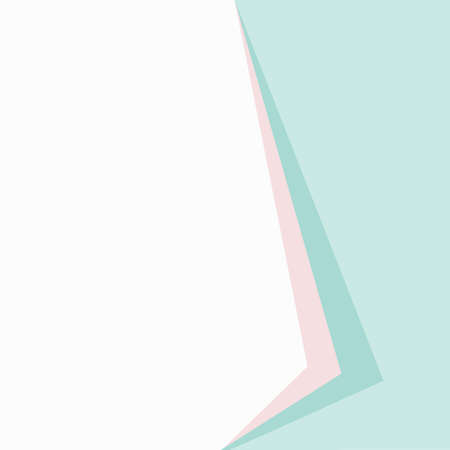 Modern hipster futuristic graphic abstract background. White background with blue and pink ornaments in the corners. Vector abstract background texture design, bright poster, white, pink and blue backのイラスト素材