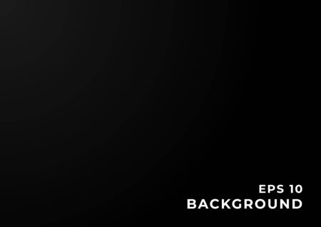 Black and gray gradient background with copy space. Design for website, presentation, wallpaper, banner and cover. Vector. Eps 10.のイラスト素材
