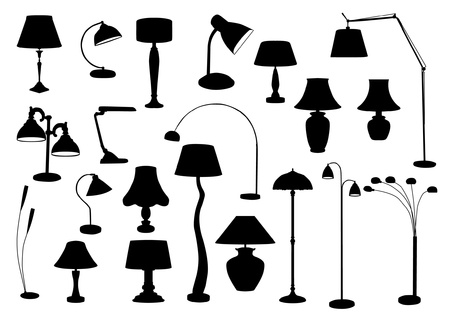 Lamps Silhouetteのイラスト素材