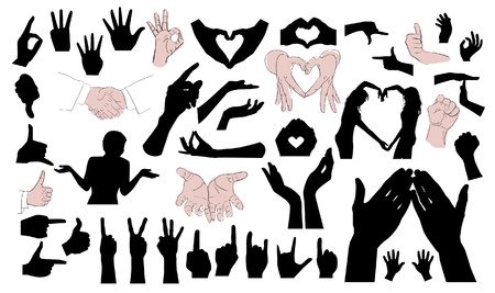 Set of Handsのイラスト素材