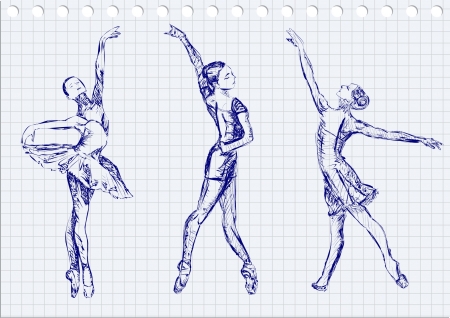 Ballet dancersのイラスト素材