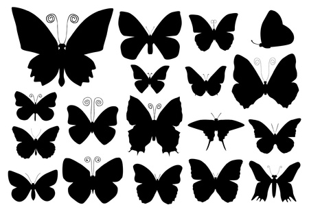 Butterfly silhouettesのイラスト素材