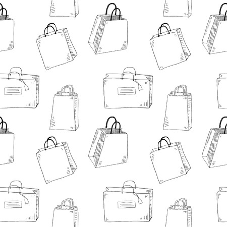 Shopping bags seamless patternのイラスト素材