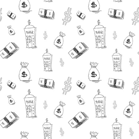 Money seamless patternのイラスト素材