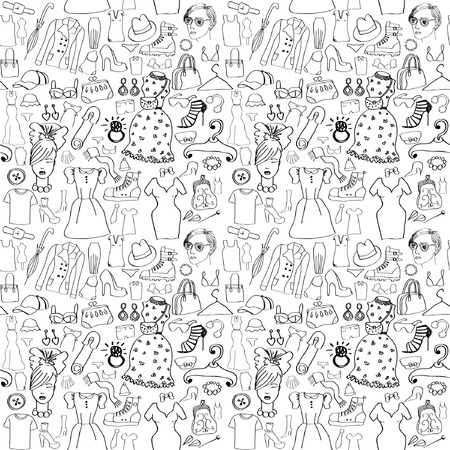 Clothes seamless textureのイラスト素材