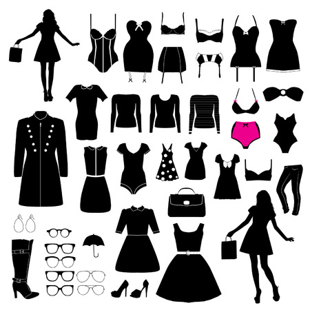 Clothes and accessoryのイラスト素材