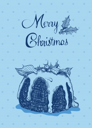 Christmas puddingのイラスト素材