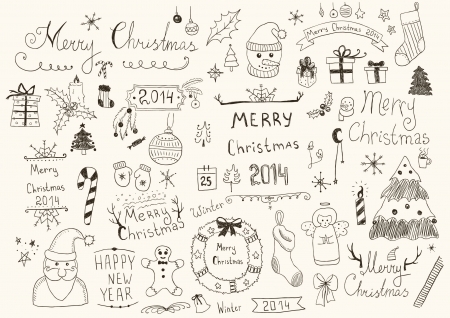 Merry Christmas Signs Collectionのイラスト素材