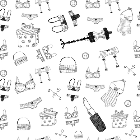 Women accessories seamless patternのイラスト素材
