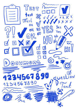Set of hand drawn elementsのイラスト素材